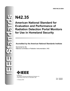 ANSI N42.35-2004 - American National Standard for Evaluation and