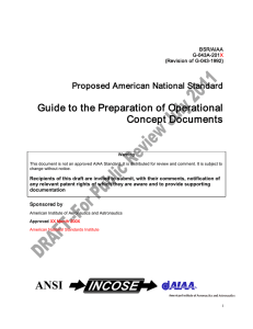 Guide to the Preparation of Operational Concept Documents