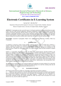 Electronic Certificates in E-Learning System