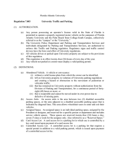 FAU Parking Regulations - Florida Atlantic University