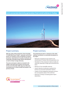 Grid-connected electricity generation from wind turbines