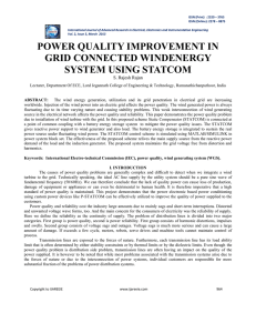power quality improvement in grid connected windenergy system