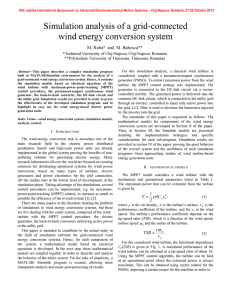 Simulation analysis of a grid-connected wind energy