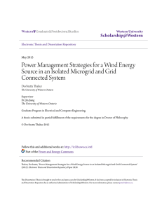 Power Management Strategies for a Wind Energy Source in an