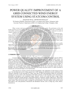 POWER QUALITY IMPROVEMENT OF A GRID CONNECTED WIND