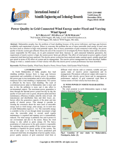 Power Quality in Grid Connected Wind Energy under Fixed and