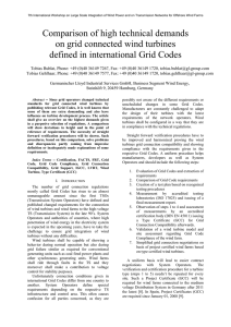 Comparison of high technical demands on grid connected wind