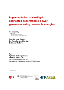 Implementation of small grid connected decentralized power