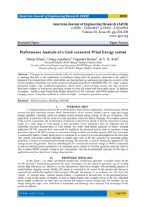 Performance Analysis of a Grid connected Wind Energy system