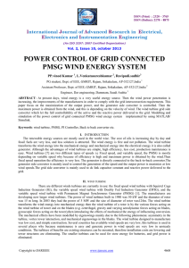 power control of grid connected pmsg wind energy system