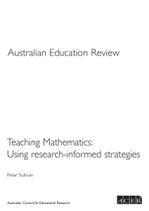 Teaching Mathematics: Using research