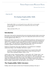 Developing Employability Skills