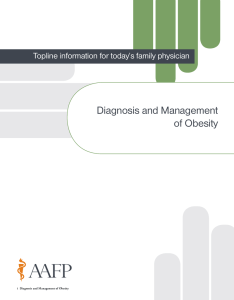 Diagnosis and Management of Obesity