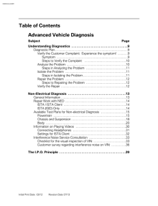 Advanced Vehicle Diagnosis