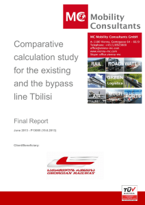 Comparative calculation study for the existing and the bypass line