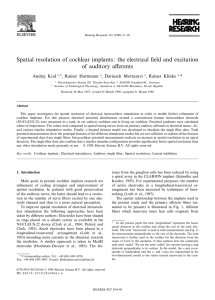 Spatial resolution of cochlear implants: the electrical ¢eld and