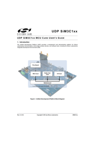 UDP SiM3C1xx MCU Card User`s Guide