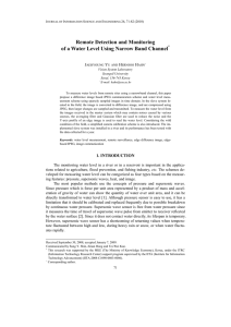 Remote Detection and Monitoring of a Water Level Using Narrow