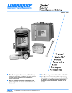 Trabon® Modu-Flo® Pumps Reservoirs Lube Packages Accessories