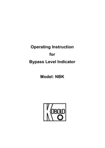 Operating Instruction for Bypass Level Indicator Model: NBK