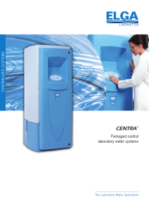 CENTRA - Lab Packaged Central Water System