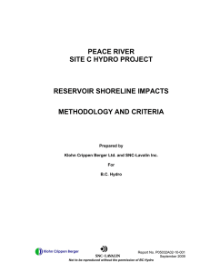 Peace River Site C Hydro Project – Reservoir Shoreline Impacts