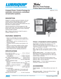 Maxi-Flo® Pump Package Product Specs and Ordering Compact