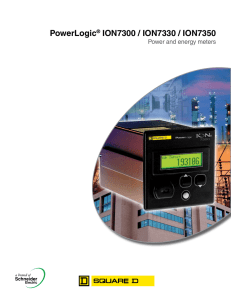 PowerLogic® ION7300 / ION7330 / ION7350