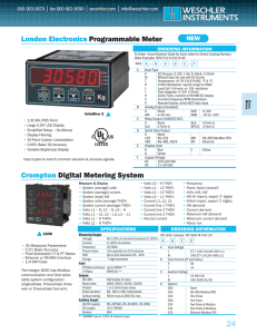 London Electronics Programmable Meter Crompton Digital Metering