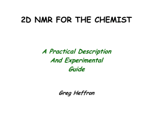 2D NMR for the Chemist