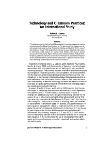 Technology and Classroom Practices: An International Study