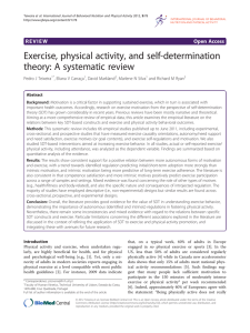 Exercise, physical activity, and self