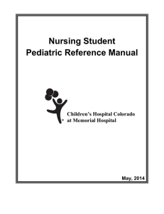 Nursing Student Pediatric Reference Manual