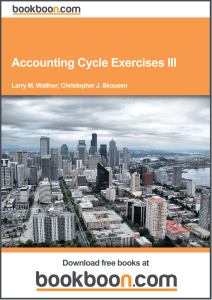Accounting Cycle Exercises III