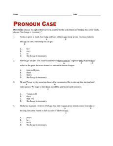 Pronoun Case - Grammar Bytes!