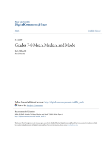 Grades 7-8 Mean, Median, and Mode