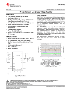 1-A, Fast Transient, Low Dropout Voltage Regulator (Rev. C)