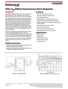 isl85418 - ISL85418 - Wide VIN 800mA Synchronous Buck Regulator