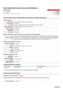 Exide Sealed Maintenance Free Lead