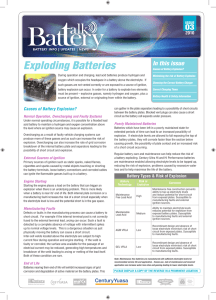 Battery Talk-Exploding Batteries