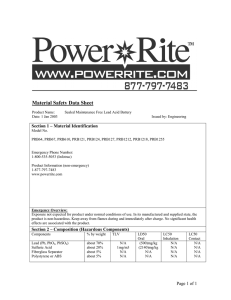 Power*Rite Lead Acid Batteries