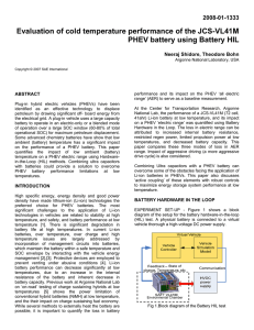 Evaluation of cold temperature performance of the JCS