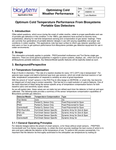 Optimizing Cold Weather Performance