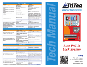 Auto Pull-In Manual - TriTeq Lock and Security