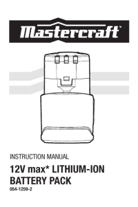 12V max* LITHIUM-ION BATTERY PACK