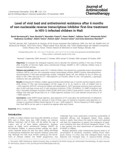 Level of viral load and antiretroviral resistance after 6