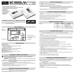 SC1800L/VL - ICM Controls