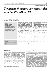 Treatment of mature port wine stains with the PhotoDerm VL