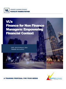 VL`s Finance for Non Finance Managers: Empowering Financial