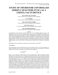 STUDY OF THYRISTOR CONTROLLED SERIES CAPACITOR